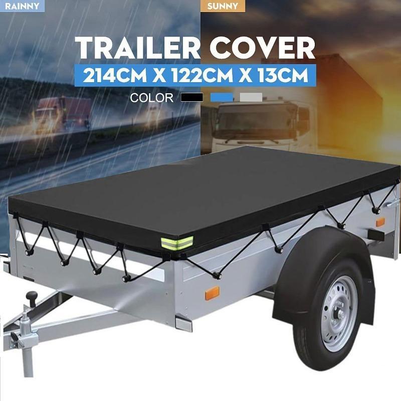 Product Introduction of Foldable Trailer Car Cover, 1 Count Windproof & Sun Resistant Waterproof Caravan Van Outdoor Cover, Camping Cover for Caravan Van Outdoor 2