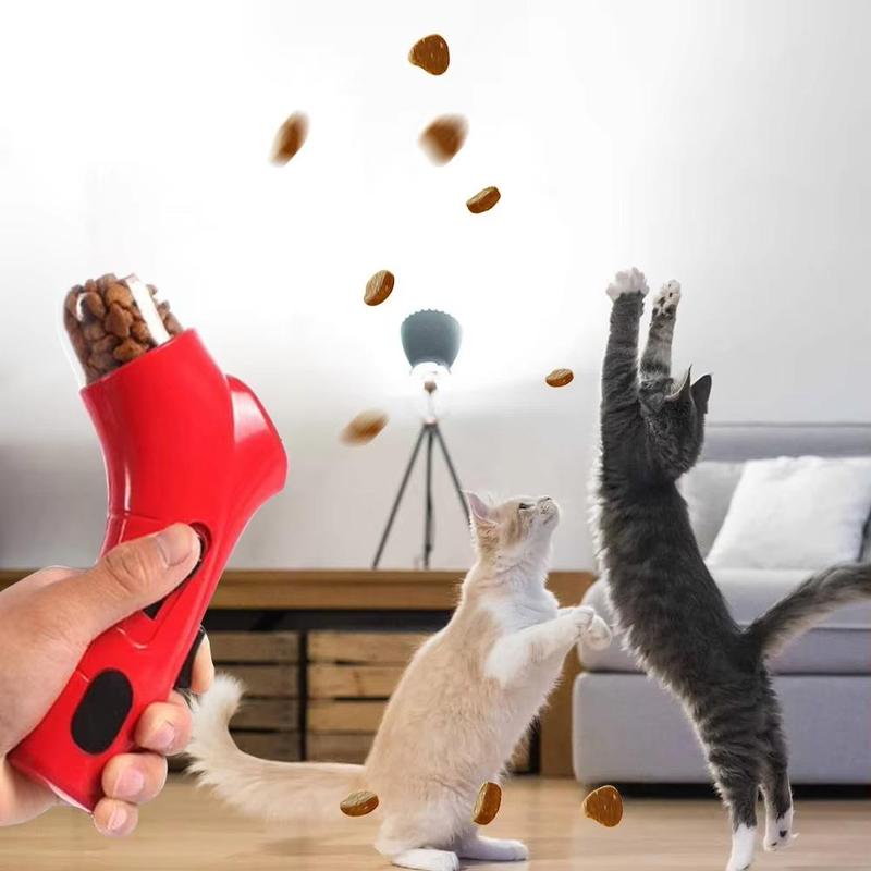 Pet Treat Shooter with Cat Comb, 2 Counts Interactive Pet Treat Launcher and Cat Comb, Cat Treat Gun Shooter, Puppy Award Snack Catapult Toy for Exercise & Play 6