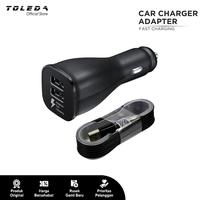 Gambar Car Adapter Compatible For Samsung  Fast Charge 15 W 2 USB To Type C Cable dari Toleda Indonesia Kota Tangerang 5 Tokopedia