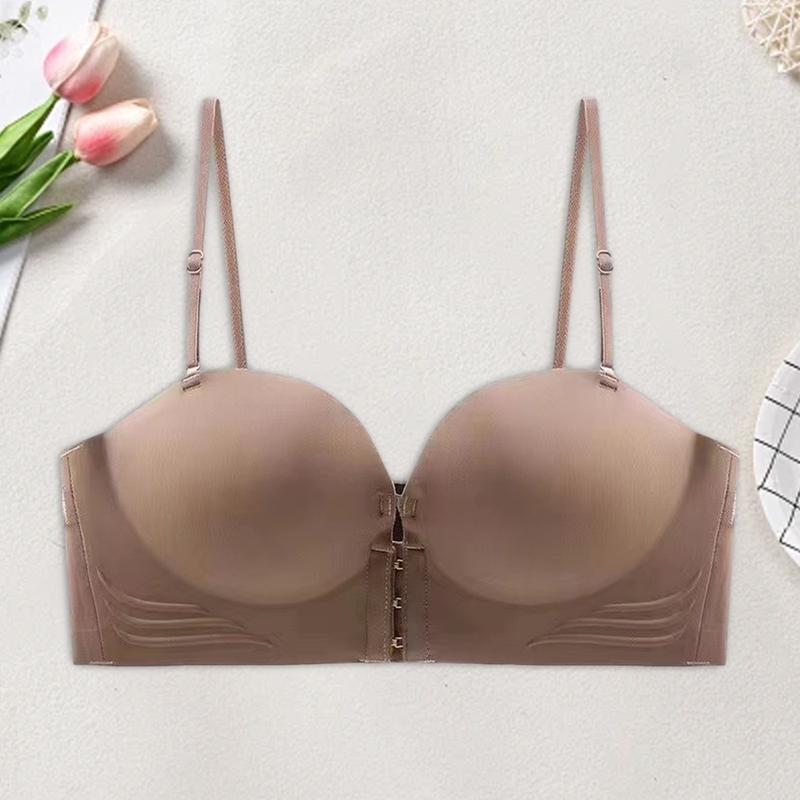  Áo Lót Không Dây Cài Trước Mút Dày Áo Lót Áo Bra Su Đúc Nguyên Khối Cup To Cài Trước Mút Áo Ngực Hình Trơn Máy Ép Tubi Cúp Lớn Xẻ Trước Không Dây Bảng Điều Khiển Lưng Lớn Không Đường May Hạn Chế Mỡ Lưng 