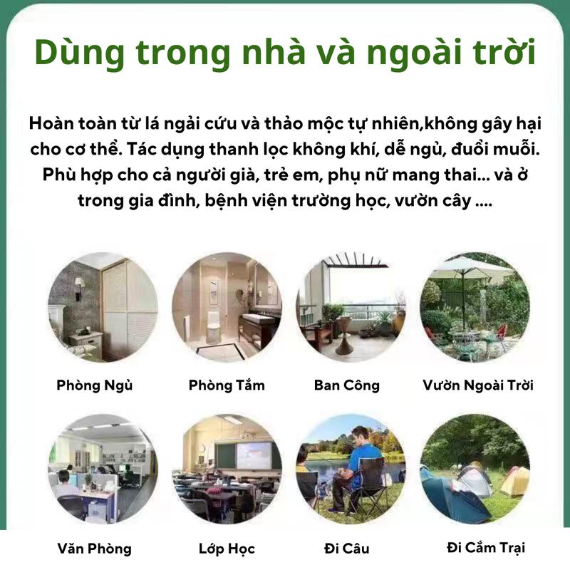 Thanh ngải cứu đuổi muỗi tự nhiên cao cấp ( an toàn sức khỏe 100%) Da nhạy cảm Nhang 4