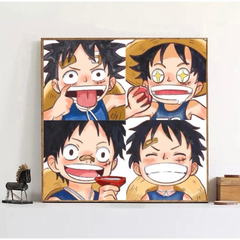 [Tranh Đính Đá Hoạt Hình Dragon Ball - One Piece - Naruto ] Tranh Đính Đá DIY Mới Về Mẫu Nhân Vật Anime Luffy, Zoro, Naruto, Songoku Hot Hit - Mẫu Mới Cute - Sẵn Hàng BPH Thêu Chữ tranh  tô màu capybara tranh  tô bình yên tranh thêu hạt cườm