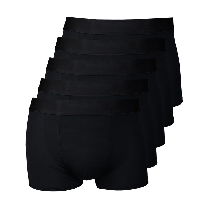 Combo 5 quần boxer nam thun lạnh màu đen, quần sịp đùi nam Menswear co giãn 4 chiều thoải mái vận động, quần lót nam mềm mát thấm hút tốt, Boxer Quần Boxer