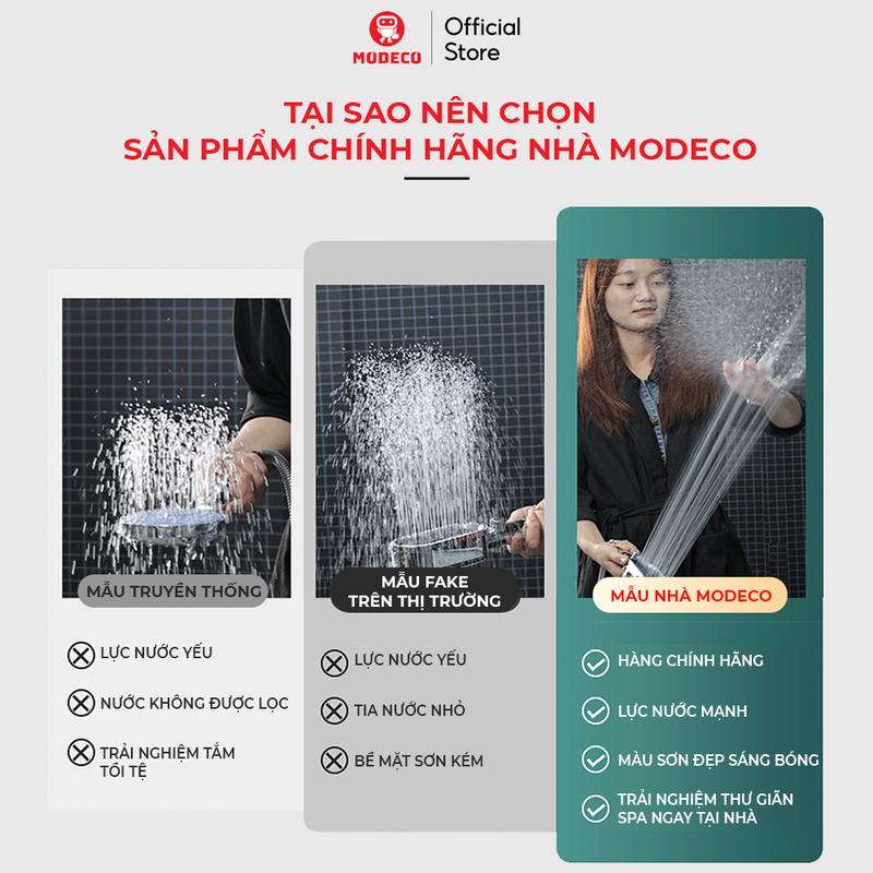 Product Introduction of Vòi Sen Tăng Áp Cao Cấp Modeco - Vòi Tăng Áp Mạnh 3 Chế Độ Tùy Chỉnh, Có Lõi Lọc Nước An Toàn Cho Da, Hàng Loại 1 39