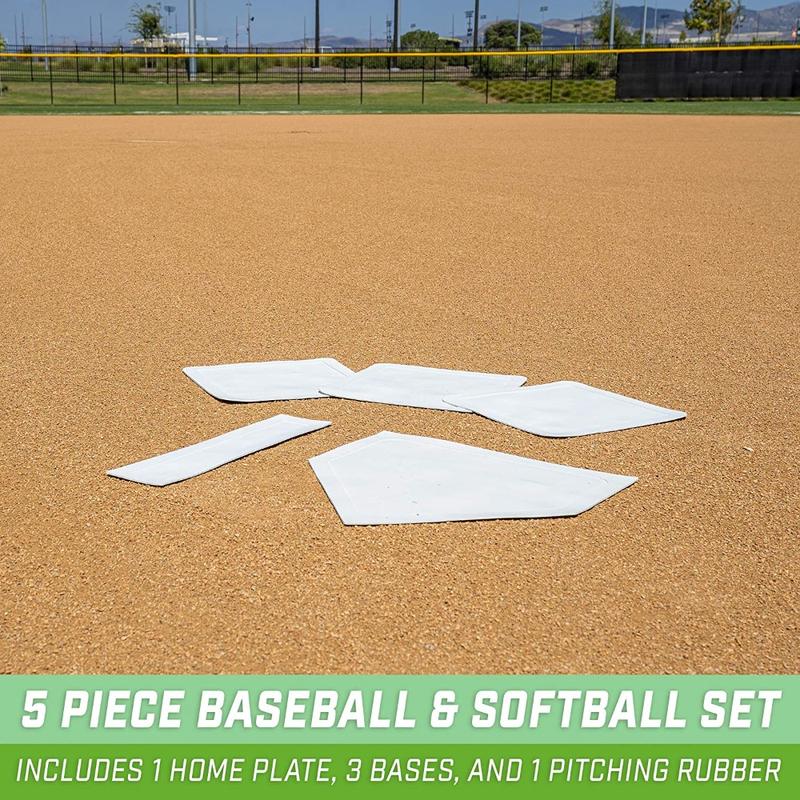 Product Introduction of 5Pcs/Set Outdoor Sports Waterproof Baseball Softball Base Set Wear-resistant Practice Team Rubber Field Bases Durable Baseball Field Supplies Baseball Equipment 29