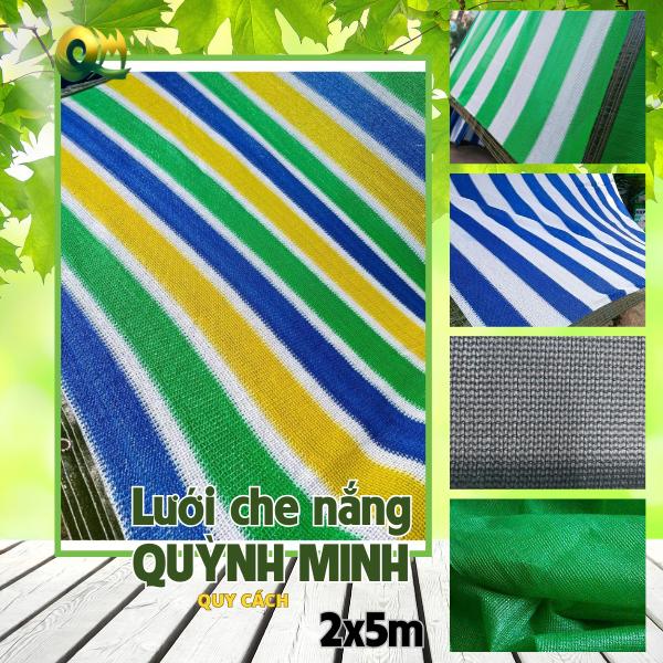 Lưới che nắng 2x5m - Lưới dệt lưới kim độ che mát 90% - cách 50cm có 1 khuy móc + tặng dây thừng 5m 0
