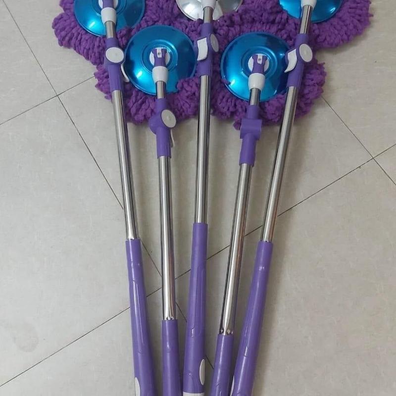 Cây lau nhà rời tím mâm inox