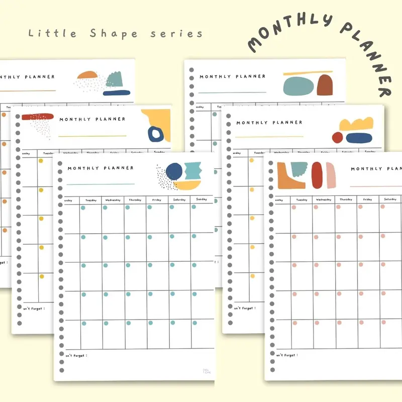 Loose Leaf / Isi Binder Monthly Planner (B5/A5) (12 Lembar) 4