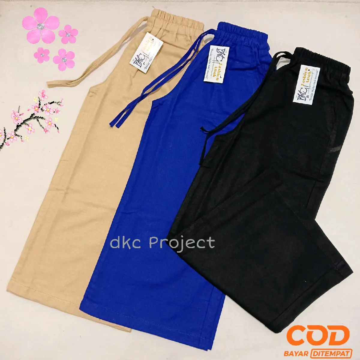 Kulot Anak Linen Katun Rami Usia 6-15 Tahun Celana Perempuan