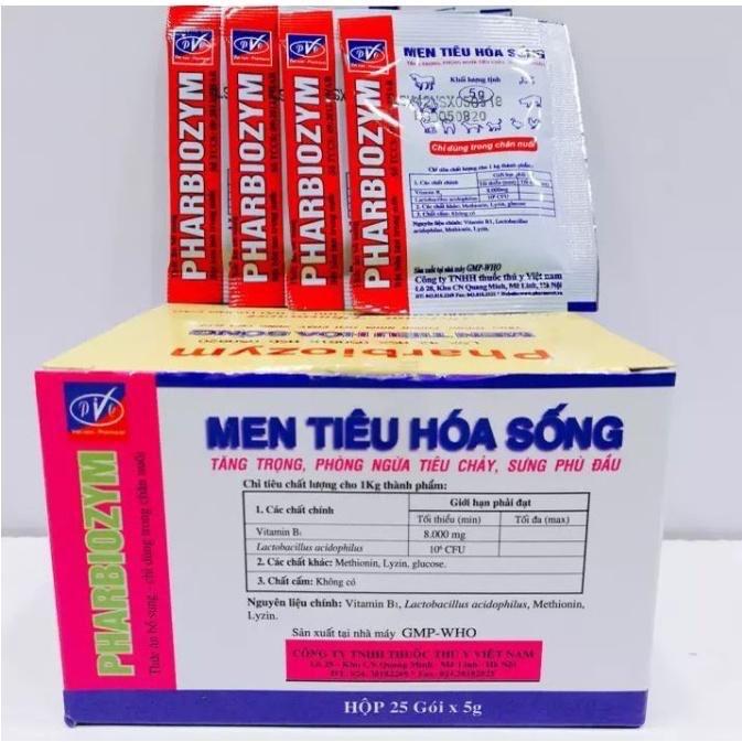 5 gói Men tiêu hoá sống pharbiozym cho chó mèo gói 5g