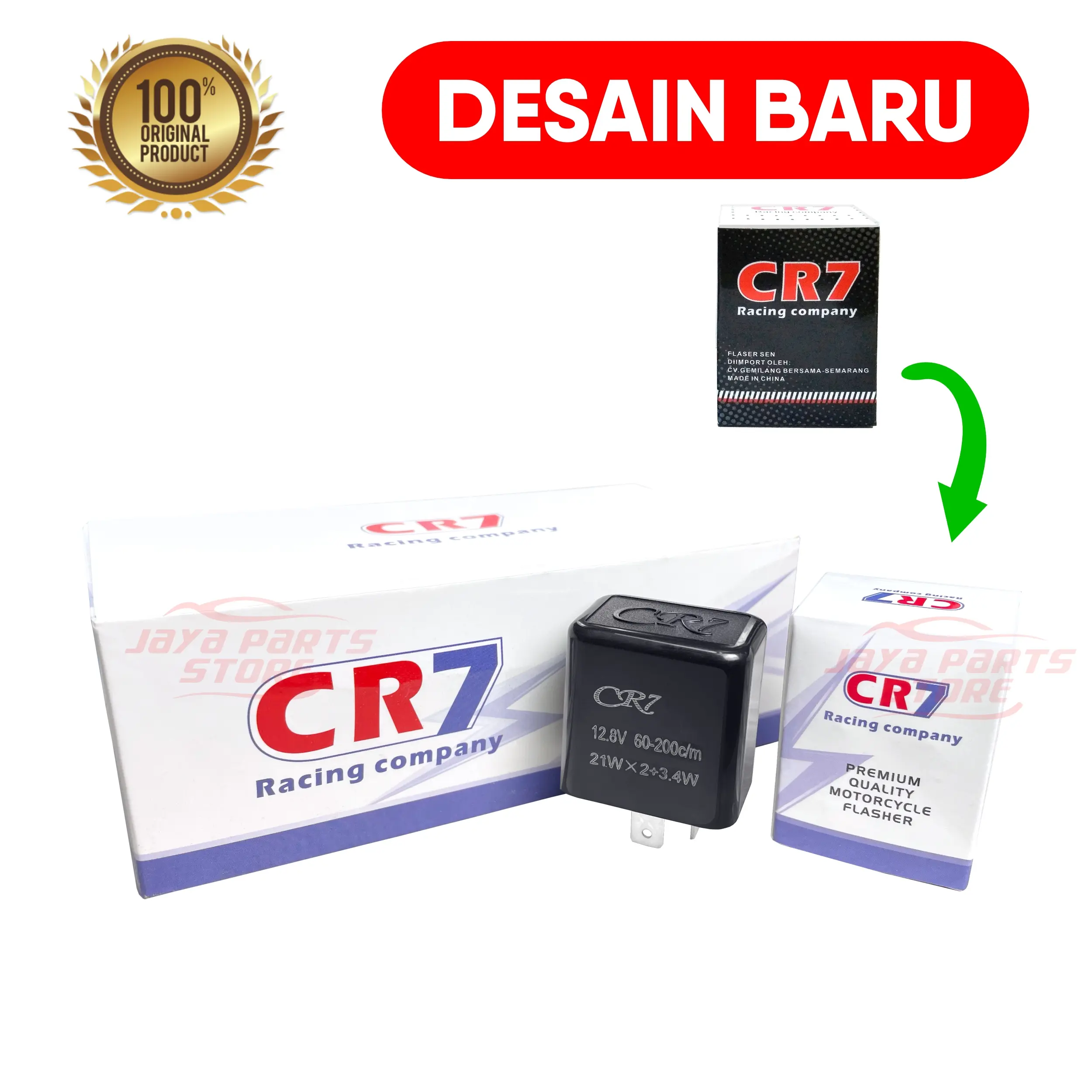 Flasher Digital CR7 - Adjustable Lampu Sein Bisa Kedip Cepat Lambat - Universal Semua Motor - Lampu Sein Sen flaser Aerox Scoopy Rx King Beat deluxe vario mio sporty astrea grand  Karbu FI 110 125 150 Old Led New cr 7 Sugeng rahayu fizr Motorcycle