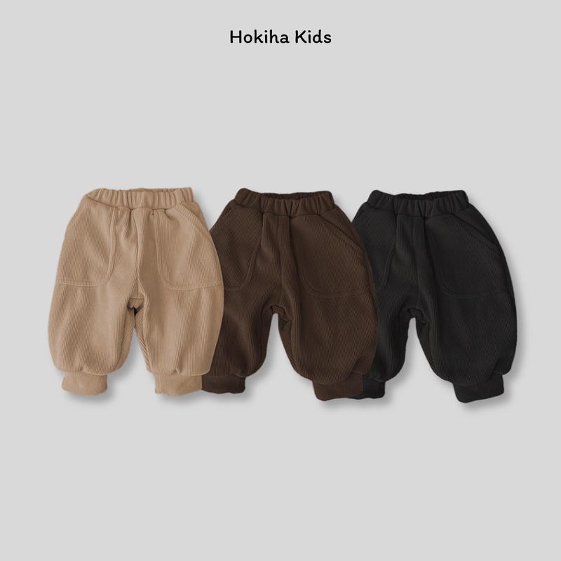 [Hokiha Kids] TE430- Quần dài phối túi cho bé trai bé gái chất nỉ tăm mềm mại, ấm áp size 8-17kg