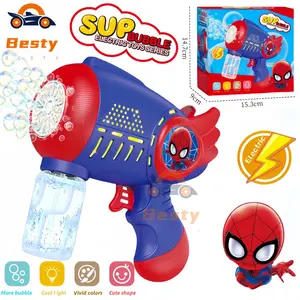 【Besty】Mainan Bubble Mainan Mesin Gelembung Warna-Warni dengan Efek Cahaya 20 Lubang untuk Anak