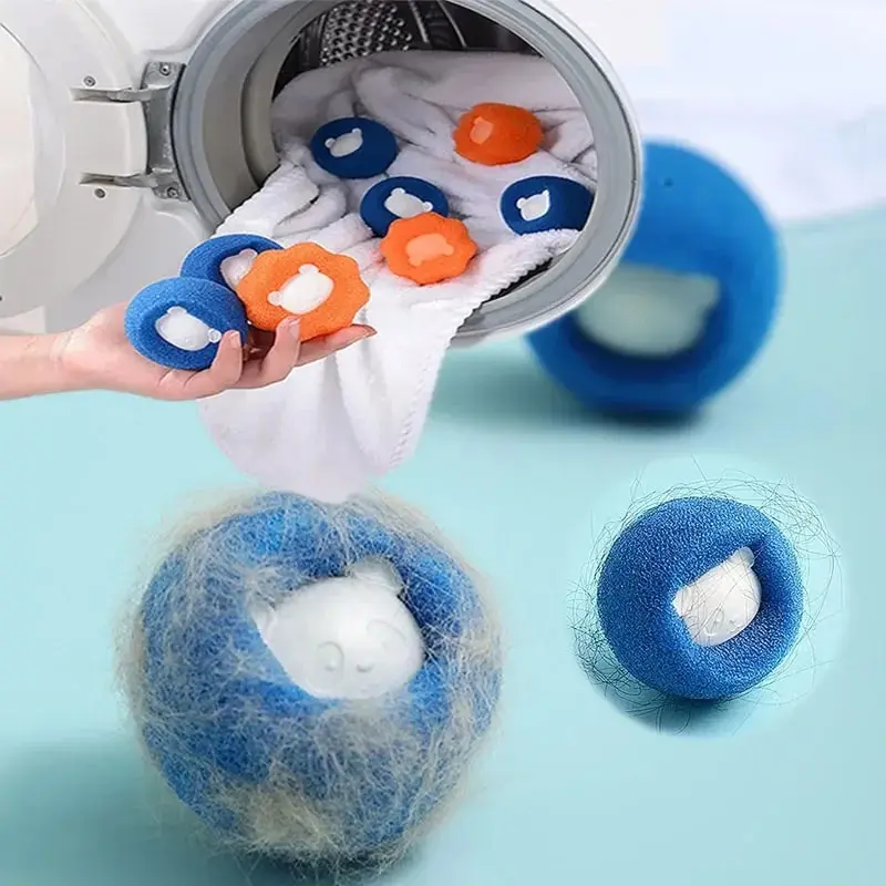 1/10pcs Pet Hair Remover Reusable Ball Laundry Washing Machine Filter Wool Sticker Cat Hair Remover Pet Fur Lint Catcher Home