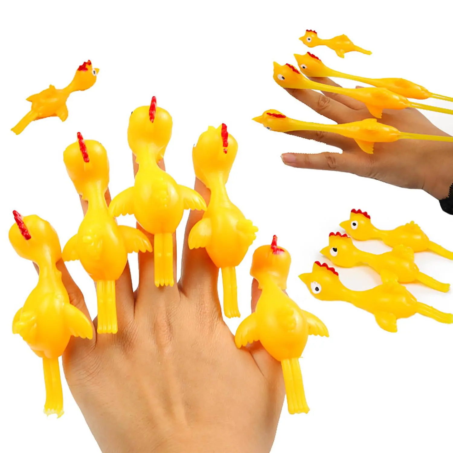 Slingshot Chicken Flying Finger Toy, Chicken Shooting Game Toy, Decompression Toy For Kids & Adults, Fidget Toys, Fidget Animal
