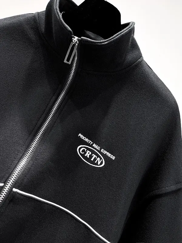 ÁO HOODIE ZIP HARVAR TAY BO CHUN CÁ TÍNH MS 03 Xám 2