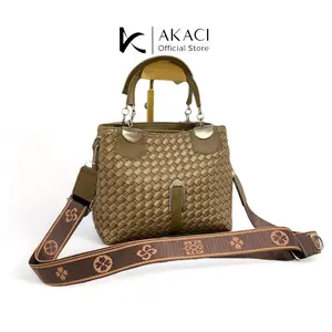 Akaci store | PIDI Hand Bag Cewek Terbaru 09-8236 Tas Tangan Selempang Bahan Pvc Sintetis 2 Ruang kuliah kerja kantor tas mewah murah ibu Perempuan Wanita