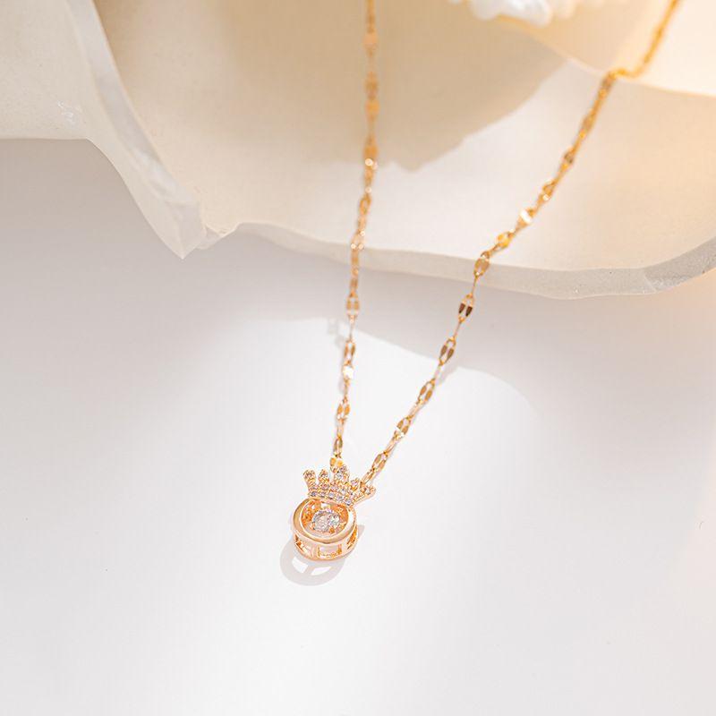Product Introduction of Kalung Titanium Liontin Mahkota Fashion Cewek Korea Anti Karat Selamanya Jewellery Emas 29