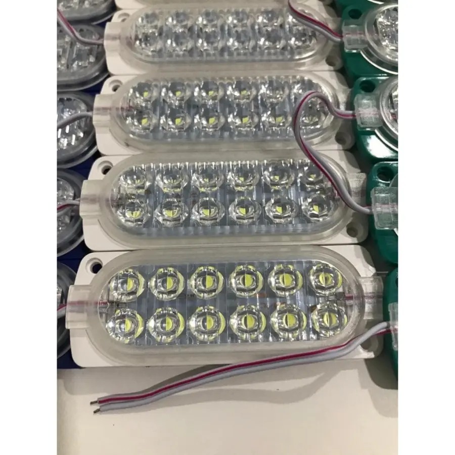 (isi 5 pcs) Lampu LED Ultrasonic 12 Mata (2x6) 12 Volt 24 Volt / LED Ultrasonic 2x6 Mata DC 12V 24V