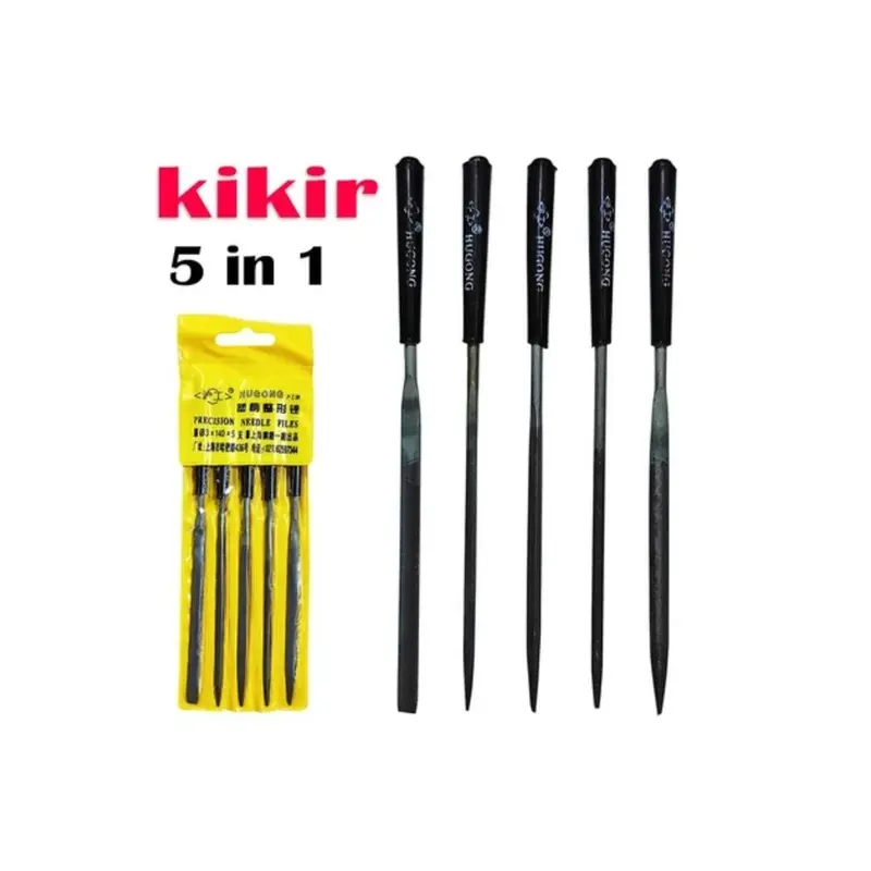 Set Kikir Mini HUGONG Precision Needle Files Kikir Intan Emas Diamond Metal Steel 4
