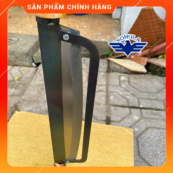 Dao thái chuối 2 tay bằng thép, dao bào thân chuối cán gỗ 1