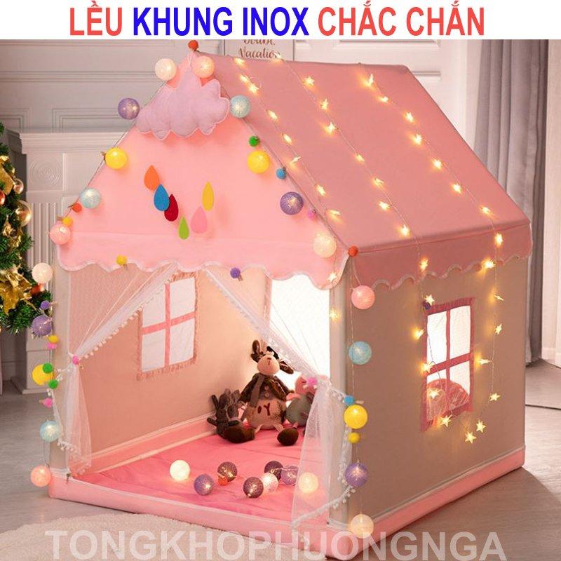 KHUNG INOX Lều cho bé Lều công chúa hoàng tử cỡ đại mẫu mới 2025 - TẶNG KÈM ĐÈN NHÁY