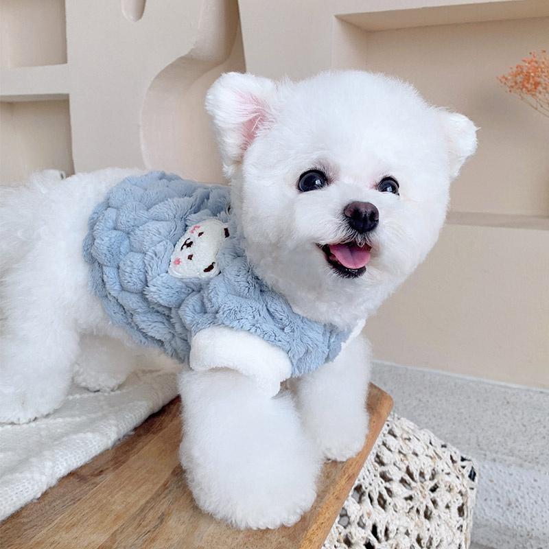 Quần áo cho chó cưng, gấu Teddy, thích hợp cho mùa xuân và mùa thu, cũng thích hợp cho mèo, mùa thu và mùa đông, thiết kế lông