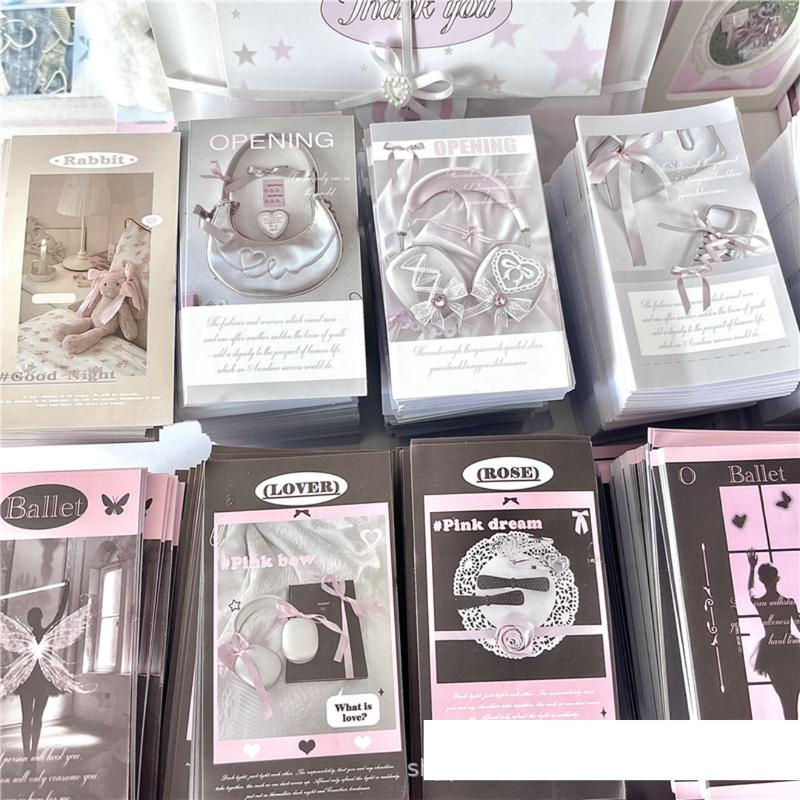 Set 50 Sticker Nhãn Dán Niêm Phong Coquette Bow, Đồ Gói Kpop Hàn 4