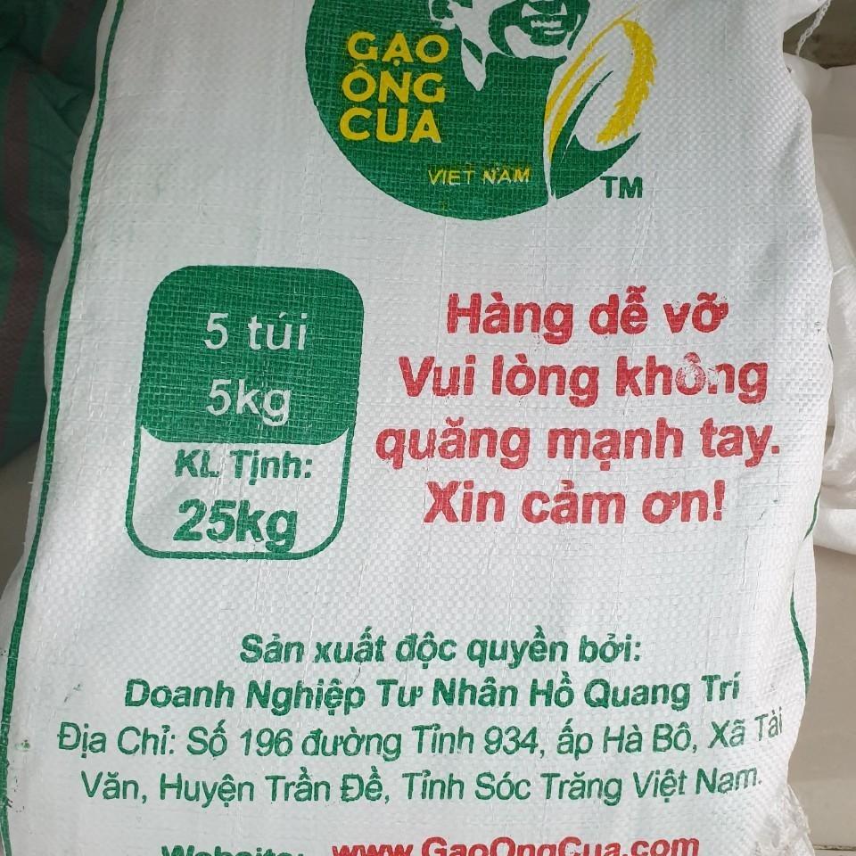 Combo 25Kg ( 5 Túi ) Gạo ST25 Gạo Ông Cua Gạo Thơm Thượng Hạng - Gạo Ngon Thế Giới 5kg