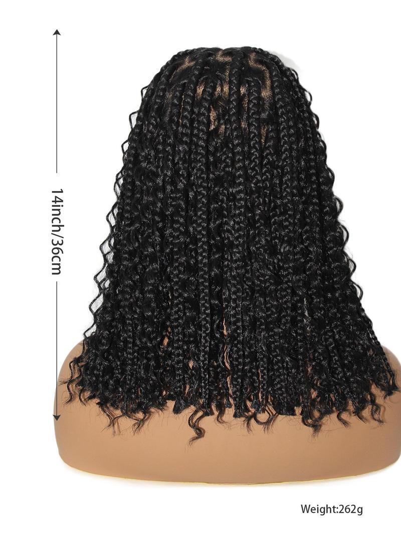 Product Introduction of 14 Inch Box Braided Wig, Full Lace Front Wig, Short Bob Braided Wigs for Women 1