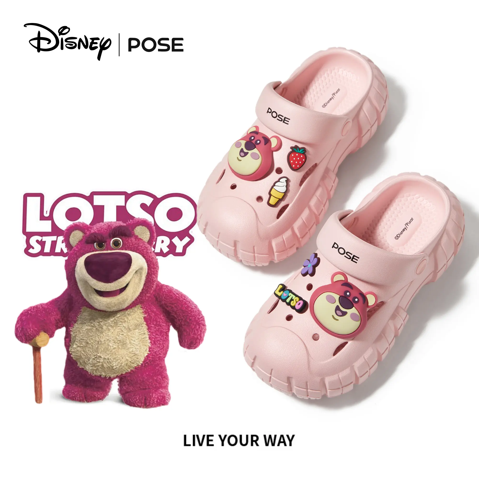 【POSE Pioneer x Disney】POSE Pioneer Lotso  Buzz&Alien Buzz&Rex INSIDE OUT Đế Bằng DéP lốp thoải mái chống sốc đế dày ngoài trời nam nữ nam nữ giải trí dành cho cặp đôi dễ phối đồ dễ phối đồ dễ thương và đẹp trai nhiều màu 2024 mới về P2244628