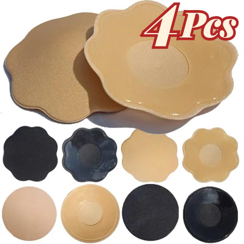 4Pcs Reusable Silicone Chest Stickers Woman Round Flower Shape - TikTok ...