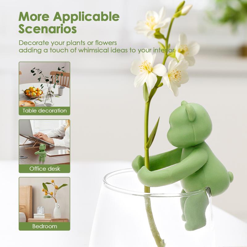 Product Introduction of 2 Pcs Little Bear Shape Flower Propagation Friends Decorative Leaf Buddy Flower Support for Stems Sprouts Shoots and Cuttings rf1P1 30