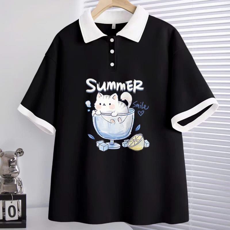 Áo polo bé gái 08098 phom thụng ,chất cotton , đủ size từ 9 đến 65kg 0
