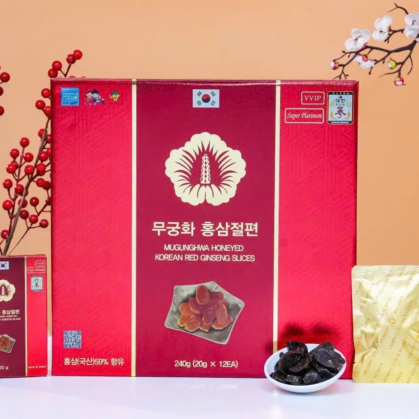HỒNG SÂM LÁT TẨM MẬT ONG MUGUNGHWA -12 gói x 20gram