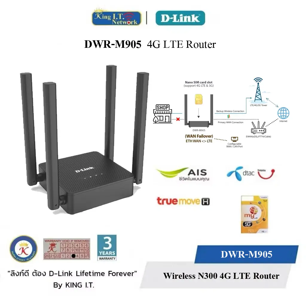 D-LINK (DWR-M905) Wireless N300 4G LTE Router