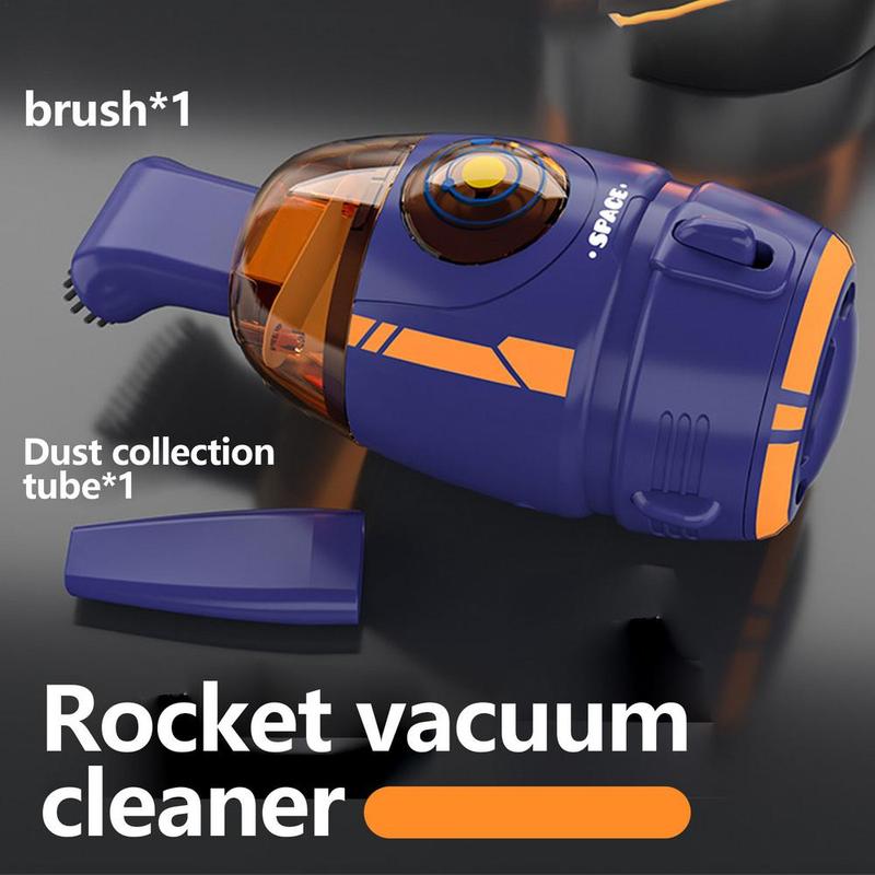 Product Introduction of Portable Desktop Dust Cleaner Cartoon Rocket Vacuum Cleaner Strong Suction Desktop Cleaning Tool For Removing Pet Hair Daily 9