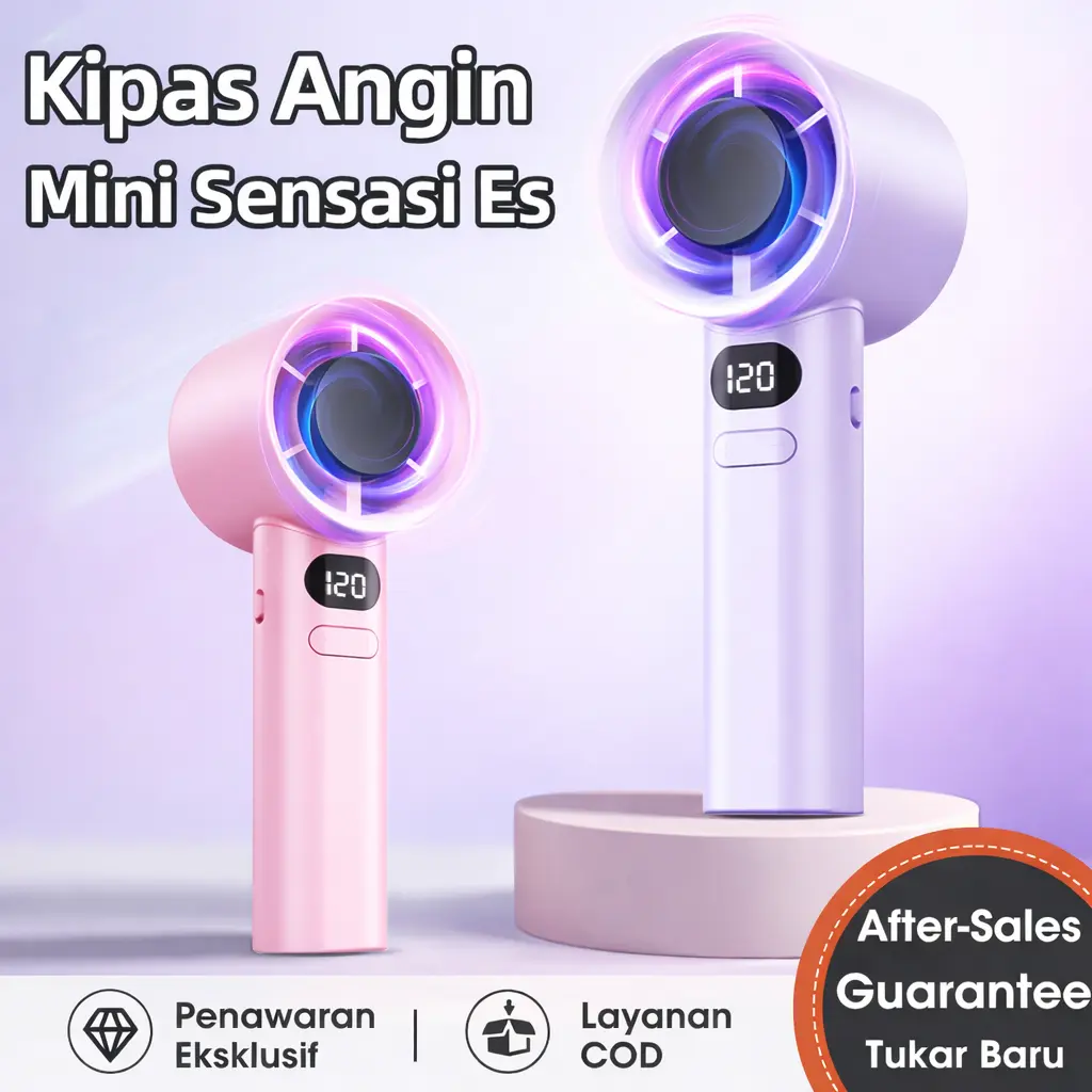 COD Turbo Mini Fan High Speed 16500RPM | Kipas Angin Tangan Traveling Adjustable 120 Mode Angin