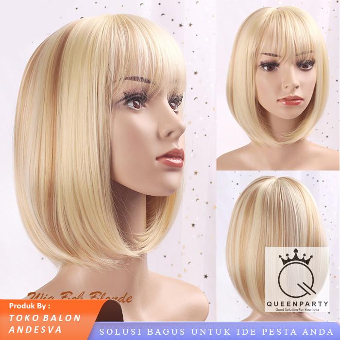 Wig Bob / Rambut Palsu Lurus Allsize / wig costplay Bob / Rambut Lurus Bob Palsu wig 2