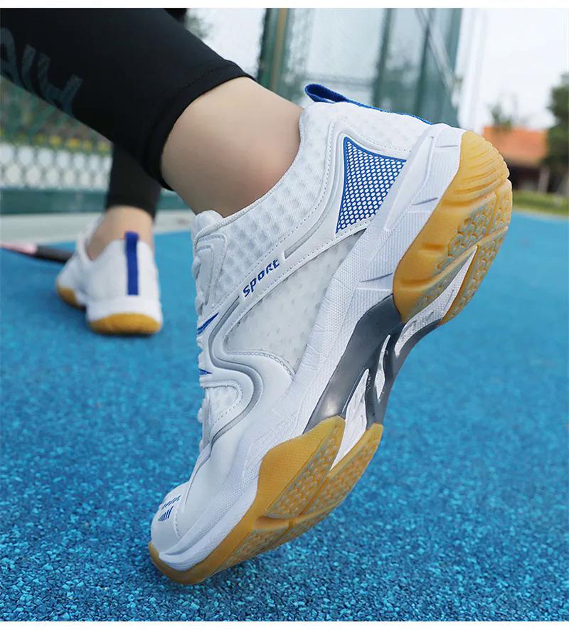 Product Introduction of Badminton Shoes for Men Non-slip Sneakers Tennis Volleyball Shoes Table Tennis Shoes Women Sports Professional Training Athletics Size 36-45 Free Socks and Free Delivery 38