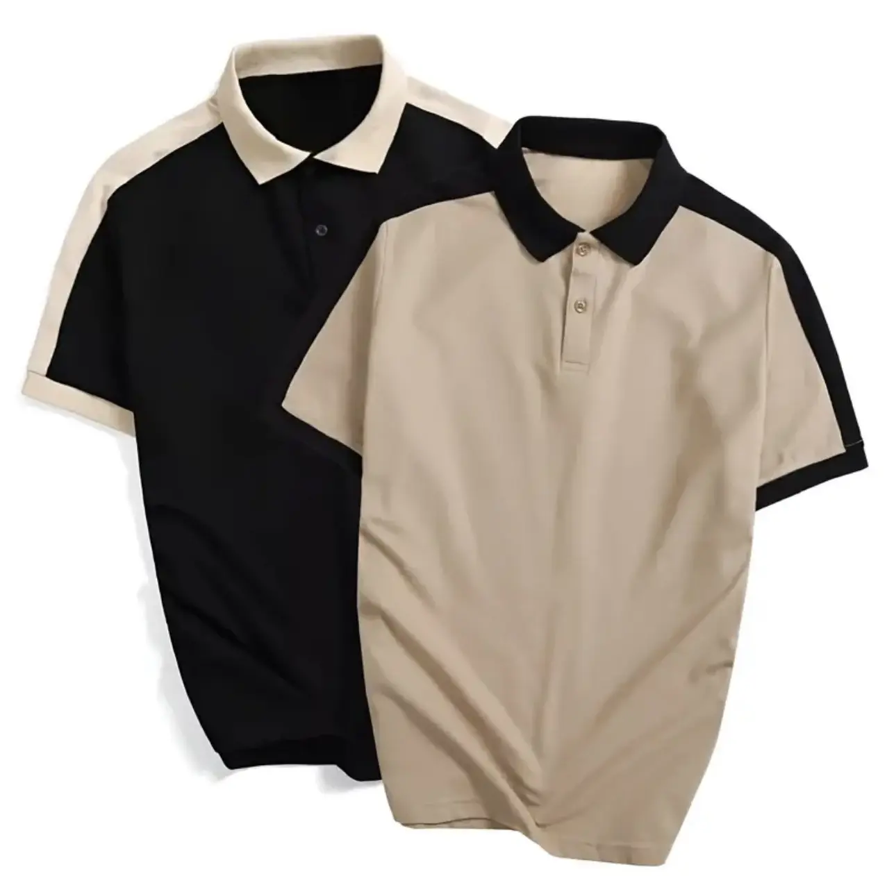 áo polo unisex phối cầu vai trẻ chung quấn hút Nam
