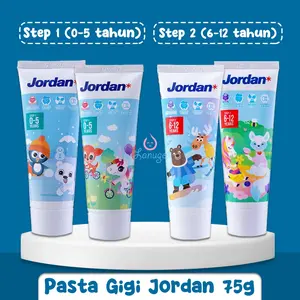 JORDAN TOOTHPASTE PASTA GIGI ODOL ANAK STEP 1 STEP 2 75GR