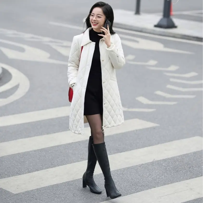 Áo Phao Nữ UNIVTH Siêu Nhẹ Trần Trám Túi Chéo Dáng Ôm Vừa Cổ Đức Cao Cấp 5UAP211T - UNI KOREAN FASHION - Women