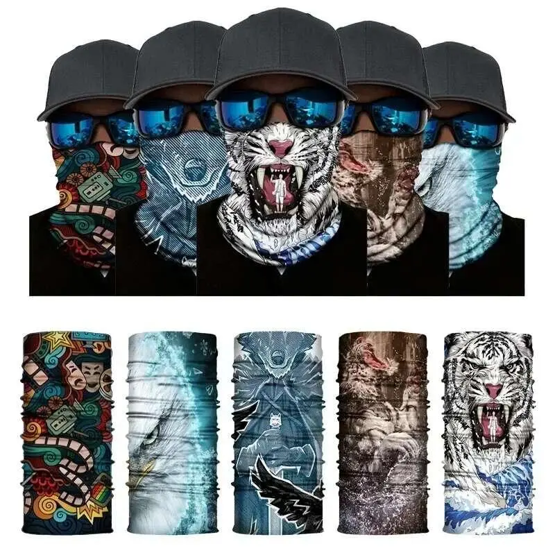 3D Fashion Cycg Face Mask Riding Scarf Breathable Seamless Neck Gaiter Women Bandana Headwear Headband Snood Ski Masks