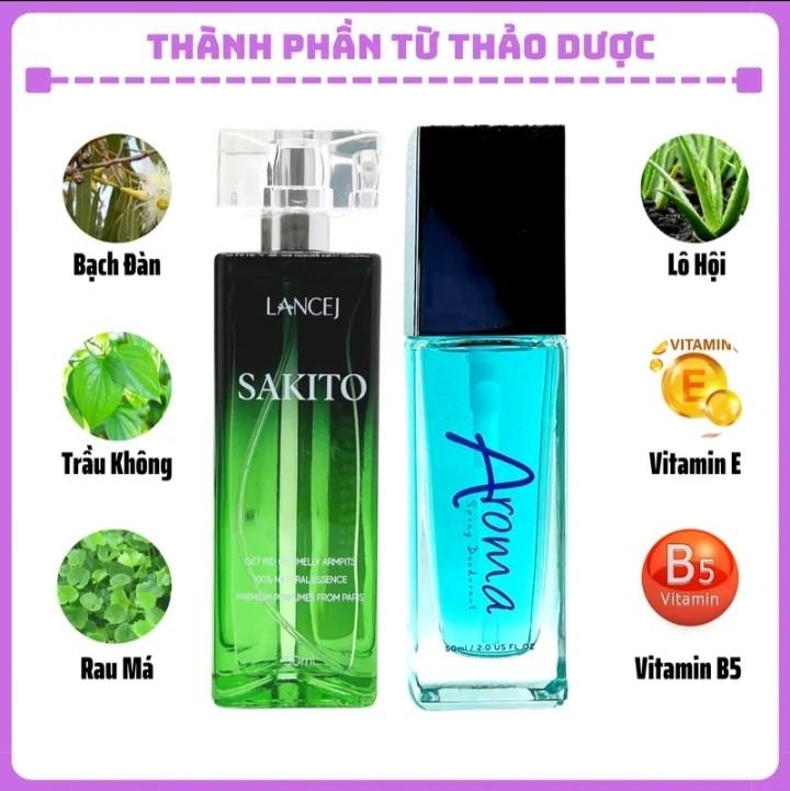 Product Introduction of Xịt khử mùi hôi nách Sakito 50 ml Sản phẩm kiểm soát mùi hôi Có hoa Xịt Thơm 1