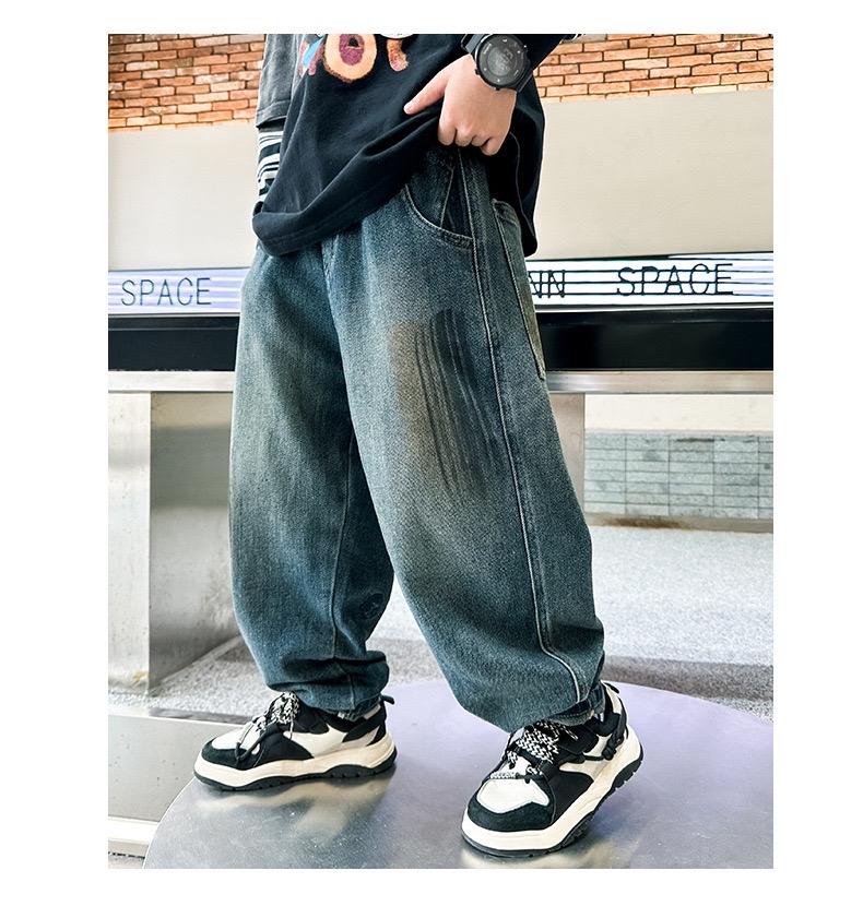Product Introduction of [23-55KG] QUẦN JEAN THỤNG CHO BÉ TRAI FORM RỘNG PHỐI HOẠ TIẾT THÊU MẶT CƯỜI CHẤT LIỆU JEAN MỀM 6