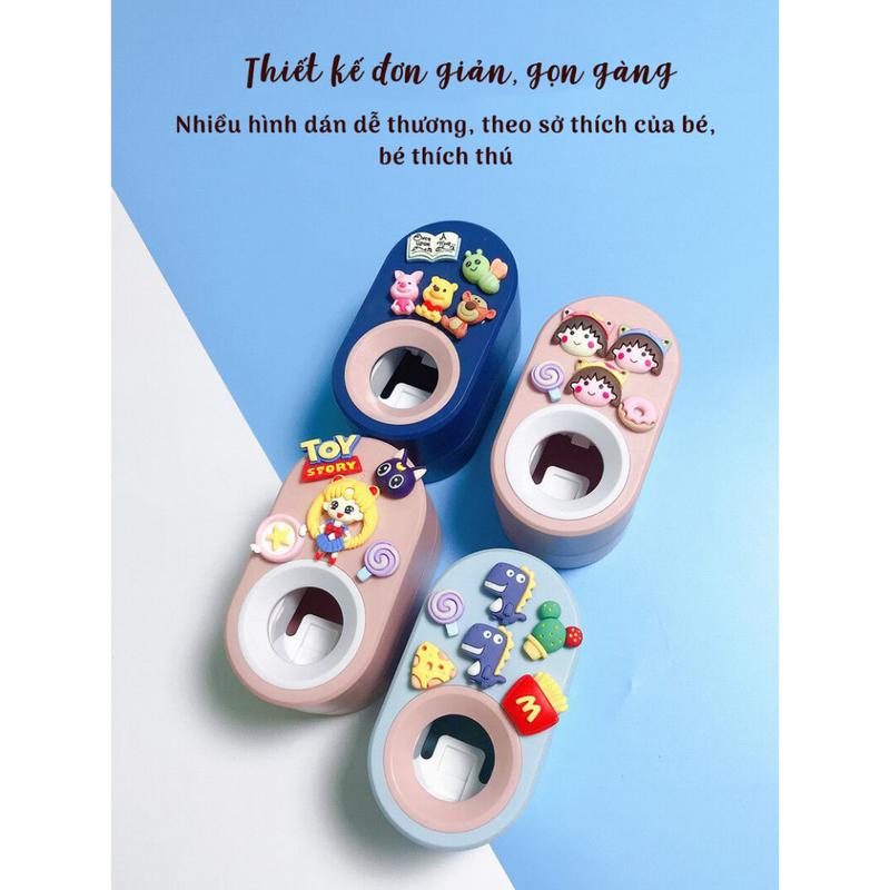(Xả kho) Dụng cụ lấy kem đánh răng cho bé cao cấp Nemby giúp nặn kem đánh răng dễ dàng hơn có hình dán xinh xắn 1