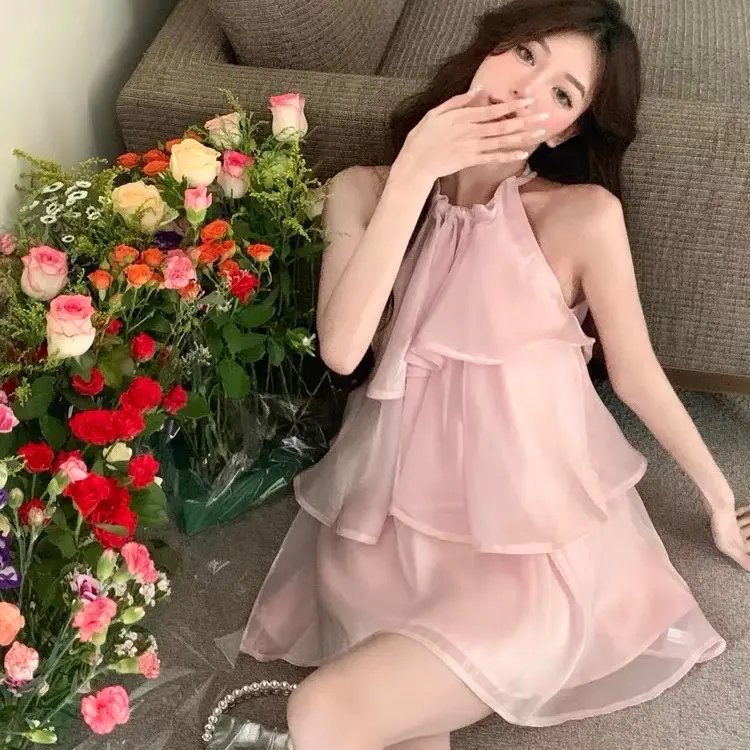 Váy tơ xoè 3 tầng, váy sát nách, Women Top nữ, DILYSHOP_ V113 | BigBuy360 - bigbuy360.vn