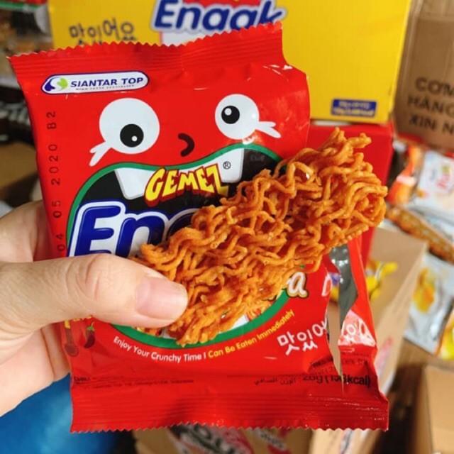 Product Introduction of Snack mì trẻ em Gemez Enaak Extra Indonesia vị Ớt cấp độ 1 lốc 20 gói x 28g  Thức Ăn Food Cay 4