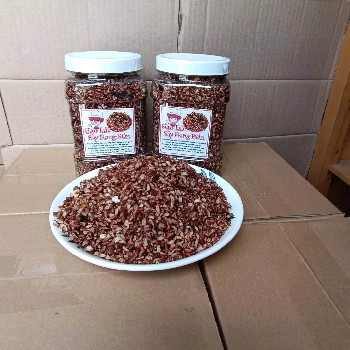 1kg gạo lức huyết rồng sấy rong biển